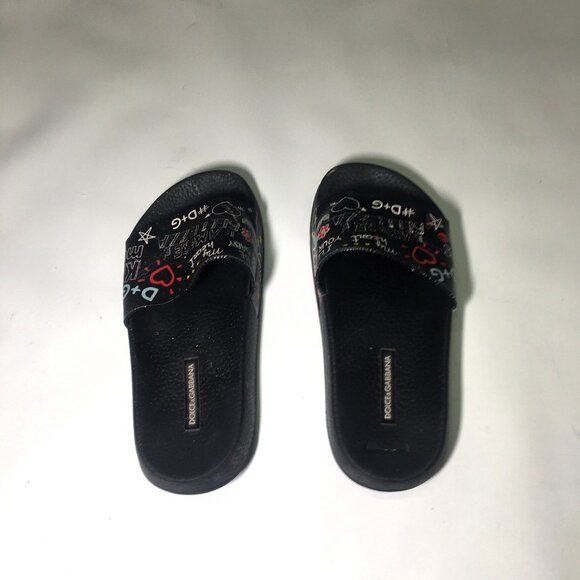 🛑DOLCE & GABBANA Designer ➕ SLIDES My Heart SANDALS Graffiti SHOES 💸BUY NOW‼️ - Picture 16 of 16